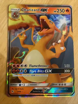 Pokemon TCG Charizard GX Hidden Fates 9/68 Holo Ultra Rare - Image 1
