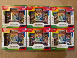 6 x Pokemon TCG: First Partner Illustration Collection: Series 1 | Case Included - Image 1