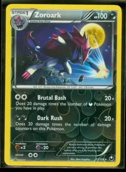 Pokemon ZOROARK 71/108 Dark Explorers - RARE Rev Holo - NEAR MINT/MINT - Image 1