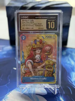 Monkey D. Luffy One Piece 2024 P-043 2nd Anniversary CGC Pristine 10 - Image 1