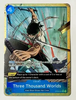 Three Thousand Worlds Alt Art Foil OP03-057 R One Piece TCG Premium Booster ENG - Image 1