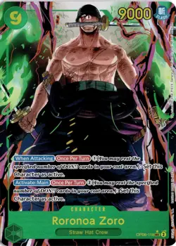 Roronoa Zoro (Alternate Art) OP06-118 One Piece Wings of the Captain NM - Image 1