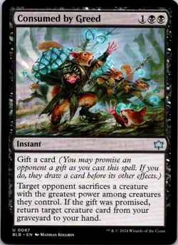 CONSUMED BY GREED 87 UNCOMMON BLOOMBURROW MAGIC: THE GATHERING LP - Image 1