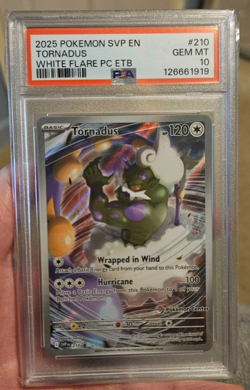 Tornadus Pokemon Center Stamped Promo White Flare 2025 SVP English 210 PSA 10 - Image 1