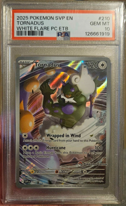 Tornadus Pokemon Center Stamped Promo White Flare 2025 SVP English 210 PSA 10 - Image 5