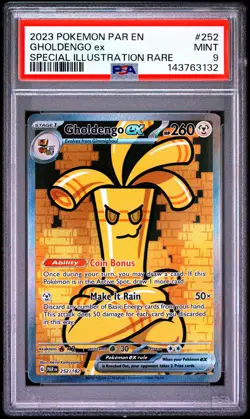 Gholdengo EX 252/182 Special Illustration Rare Pokemon PSA 9 *132 - Image 1