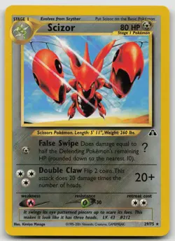 Scizor 29/75 Rare Neo Discovery Pokemon Unlimited Lightly Played - Image 1