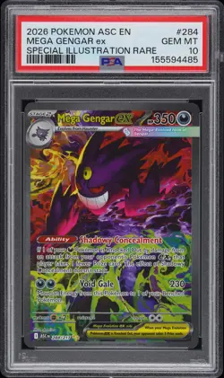 2026 POKEMON ASC EN-ASCENDED HEROES #284 MEGA GENGAR EX PSA 10 - Image 1