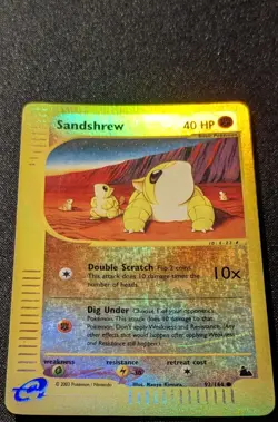 Pokemon SKYRIDGE - #92/144 Sandshrew - Reverse Holo - ENG - Moderately Played - Image 4