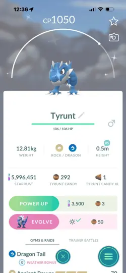 Pokemon Go Shiny Tyrunt - Image 1