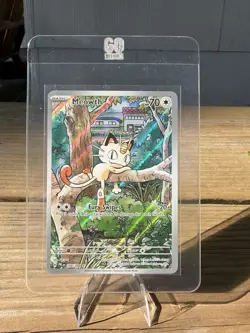 Meowth 106/094 Illustration Rare Holo Pokemon TCG Phantasmal Flames PFL EN NM - Image 1