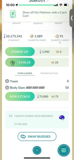 Pokemon Go Shiny Slakoth Blue Visor - Image 2