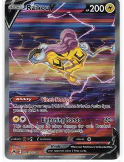 Raikou V GG41/GG70 Holo V Rare Crown Zenith Galarian Gallery Pokemon TCG NM - Image 1