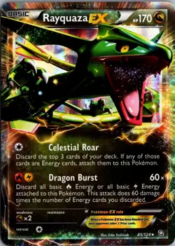 2012 Black & White - Dragons Exalted Rayquaza-EX Basic/Rare Holo EX #85 - Image 1