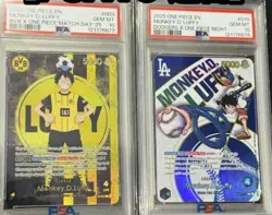 PSA 10 One Piece LUFFY Dodgers X OP Night EB02-010 BVB x OP Match Day ST13-003 - Image 1