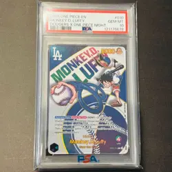 PSA 10 One Piece LUFFY Dodgers X OP Night EB02-010 BVB x OP Match Day ST13-003 - Image 4