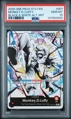 2025 ONE PIECE STARTER DECK ST21-EX GEAR 5 #001 MONKEY D. LUFFY PSA 10 - Image 1
