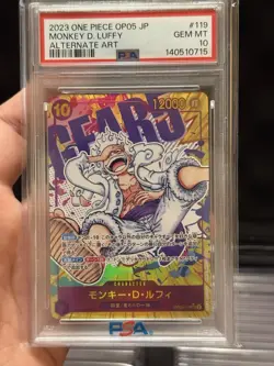 ONE PIECE MONKEY D. LUFFY 2023 OP05-AWAKENING OF THE NEW ERA #119 ALT ART PSA 10 - Image 1