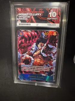 ACE 10 - Monkey D Luffy OP11-118 SEC Alt Art One Piece Perfect Sub Grades - Image 1