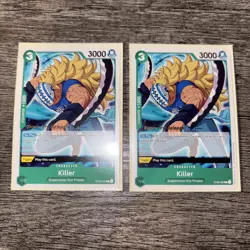X2 One Piece TCG Super Pre Release 1st Edition Killer ST02-005 Kid Starter Deck - Image 1
