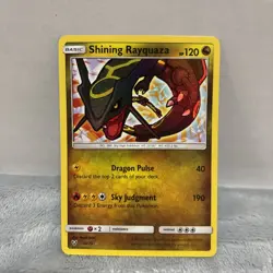 Pokemon Shining Rayquaza 56/73 Shining Legends Holo Shiny Rare 120HP Basic Card - Image 1