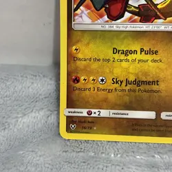 Pokemon Shining Rayquaza 56/73 Shining Legends Holo Shiny Rare 120HP Basic Card - Image 4