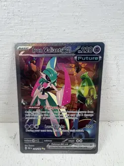 Pokemon TCG Iron Valiant EX Paradox Rift 249/182 Special Illustration Rare LP/NM - Image 1