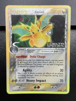2005 DRAGONITE Pokemon Card #3 3/113 Delta Species STAMPED Reverse Holo Rare MP - Image 2