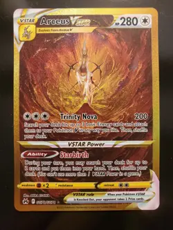 Pokemon Crown Zenith Arceus VSTAR Galarian Gallery GG70 Gold Secret Alt Art Mint - Image 1