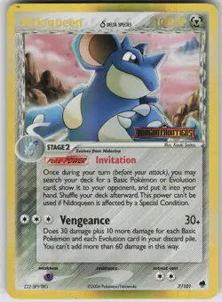 Pokemon Nidoqueen (Delta Species) Holo Rare Reverse Holo Dragon Frontiers 7/101 - Image 1