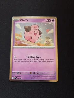 Pokemon TCG - Cleffa SVP095 - Temporal Forces Black Star Promos Cosmos Holo - Image 1