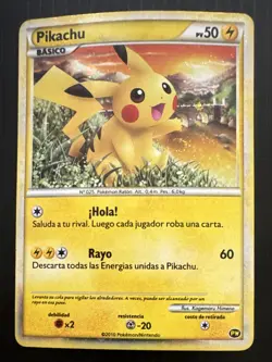 Pikachu World Collection Pikachu PW4 2010 Spanish Promo Holo 50 HP - Image 1