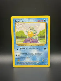 Pokemon TCG Squirtle 63/102 Base Set Common Regular English HP40 1999 - Image 1