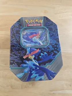 Pokemon TCG Quaquaval ex Tin – Factory Sealed – Includes Promo & Booster Pack - Image 1