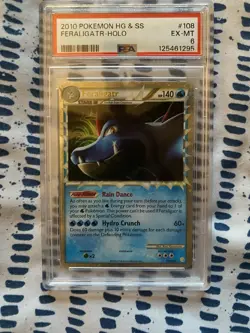 Pokemon TCG Heartgold and Soulsilver Feraligatr-Holo EX-MT PSA 6 - Image 1