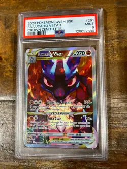 POKEMON 2023 SWSH Promo Crown Zenith LUCARIO Full Art VStar #291 ETB PSA 9 RARE - Image 1