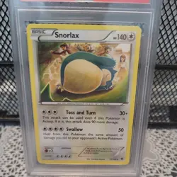2016 POKEMON XY FATES COLLIDE #77 SNORLAX PSA 9 - Image 2