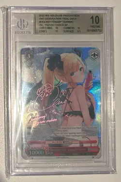 Yuzuki Choco Weiss Schwarz Hololive TD HOL/W91-TE043SP SP Signed English BGS 10 - Image 1