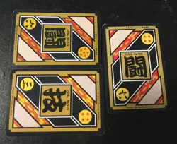 Dragon ball z cards 90s vintage Bandai Japanese 3 card lot Goku, Vegeta, Goten - Image 2
