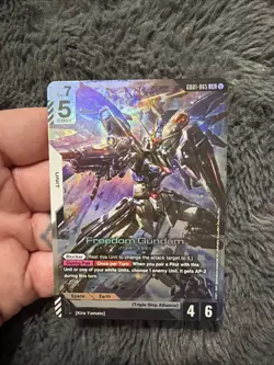 Freedom Gundam GD01-065 Newtype Rising Gundam TCG Card NM LR Foil - Image 1
