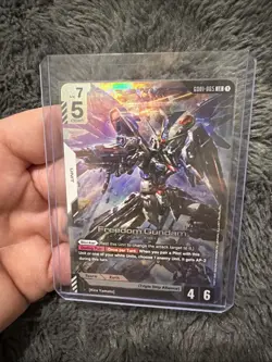 Freedom Gundam GD01-065 Newtype Rising Gundam TCG Card NM LR Foil - Image 5