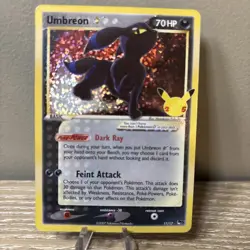 Pokemon Umbreon 2007 Gold Star Holo Card 17/17 Celebrations Classic Collection - Image 1