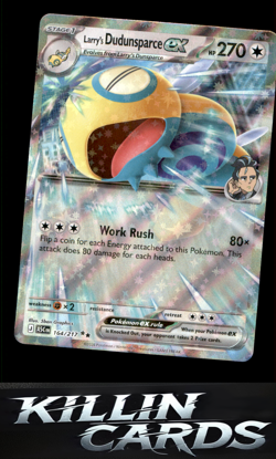 Larry's Dudunsparce ex 164/217 Pokemon Double Rare ME: Ascended Heroes Card NM - Image 1