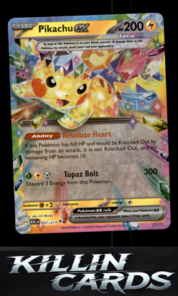 Pikachu ex - 057/217 057/217 Pokemon Double Rare ME: Ascended Heroes Card NM - Image 1