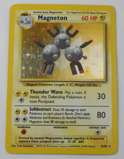 1999 Pokemon Base Set Magneton Holo 9 102 WOTC Vintage Trading Card - Image 1