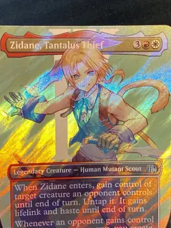 Zidane, Tantalus Thief Borderless Surge Foil U 0550 Final Fantasy FIN MTG NM - Image 4