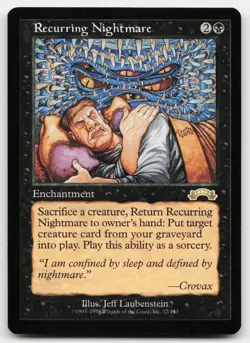 Recurring Nightmare #72 (NM) Exodus EXO Magic MTG - Image 1