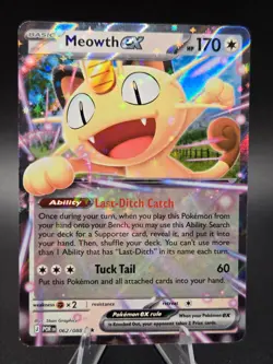 Meowth ex 062/088 - 2026 Perfect Order Double Rare Holo - Pokemon Card NM/MINT - Image 1