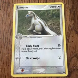 Pokemon Linoone 34/106 EX Emerald 2005- MP w/ small crease - Image 1