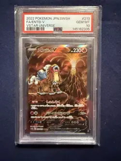 PSA 10 2022 POKEMON JPN SWSH ENTEI V STAR #213/172 FULL ART HOLO SAR - Image 1